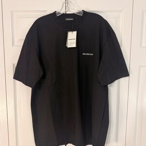 Balenciaga Black Logo Short Sleeve Crewneck T-Shirt